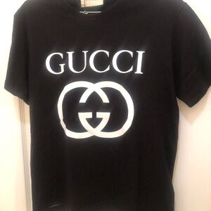 Gucci Black Tee with Iconic Logo